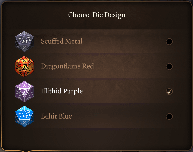 dragonflame red dice bg3