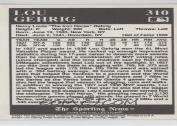 Explore 1991 The Sporting News Conlon Collection Baseball Cards and Prices