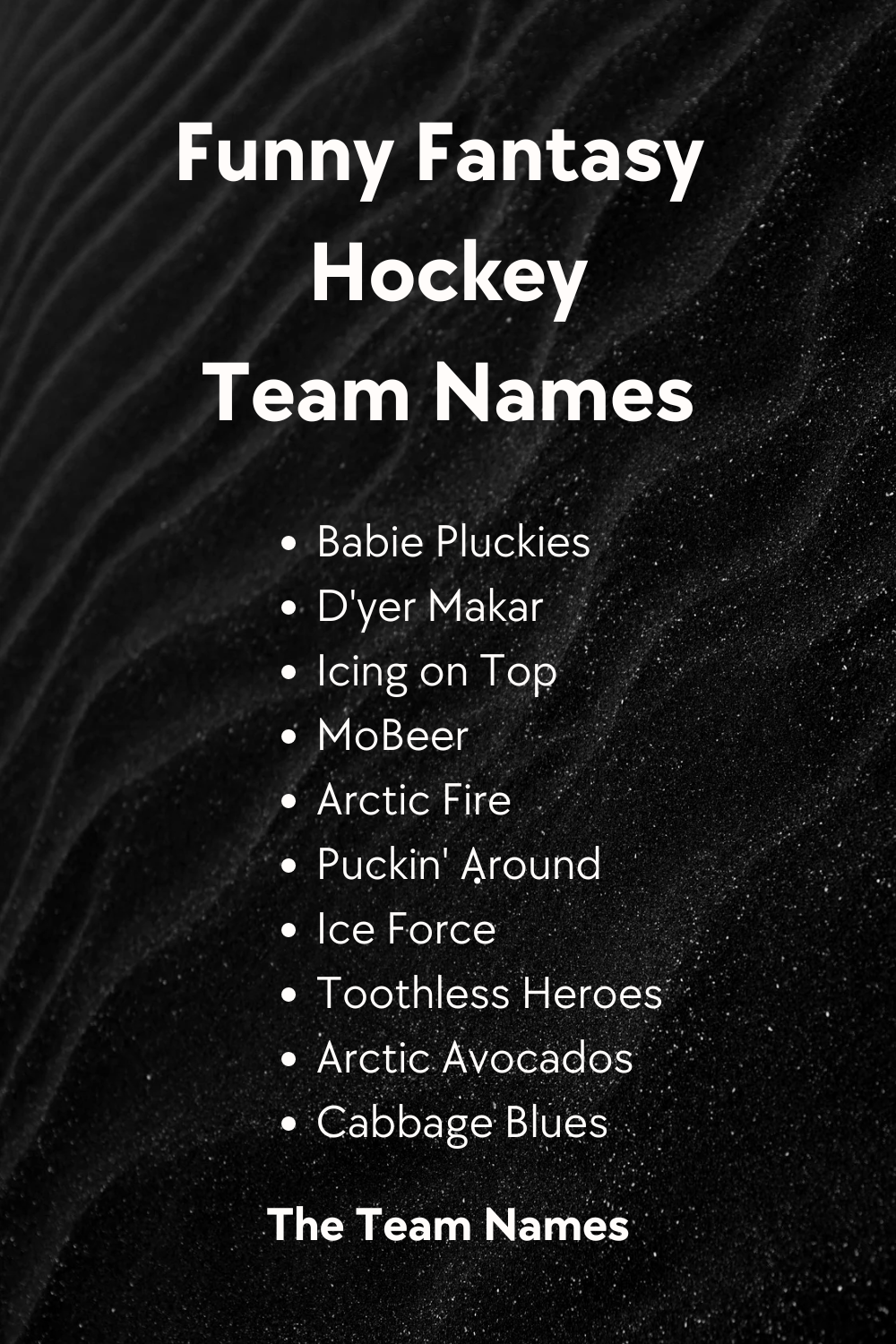 25 Funniest NHL Fantasy Hockey Team Names to Stand Out This Season