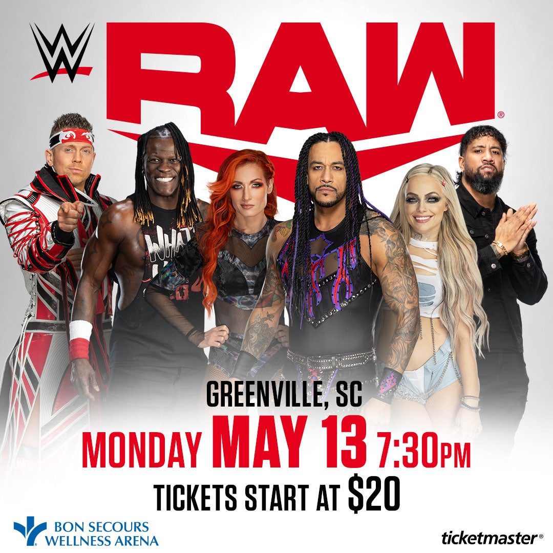 WWE Monday Night Raw in Greenville, SC – Tickets & Event Details