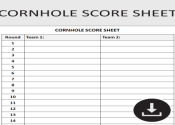 Free Printable Table Tennis Scoresheet Template for Tournaments