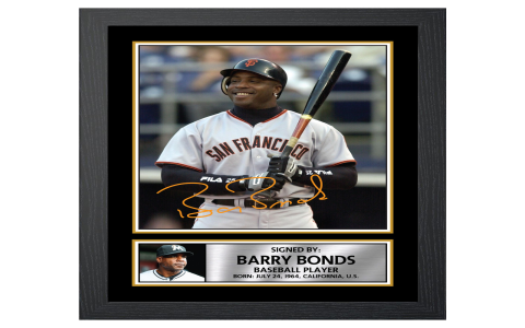 barry bonds signed baseball bat