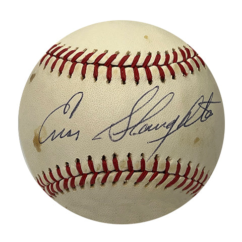 enos slaughter signed baseball