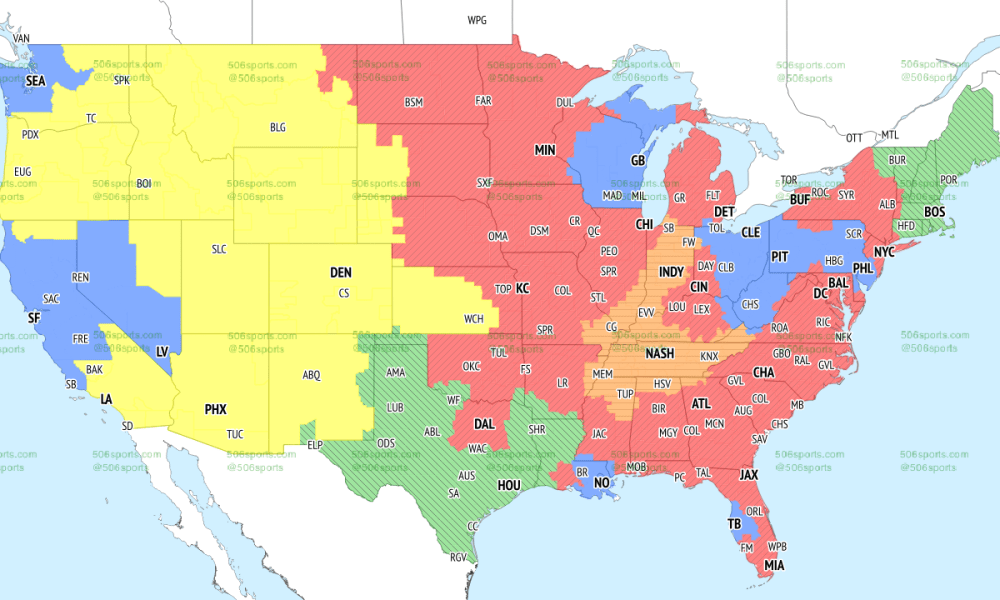 Find Your Game: NFL Week 6 TV Coverage Maps Revealed