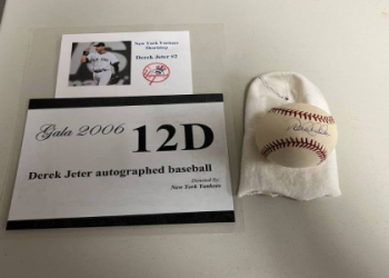 jeter autographed baseball