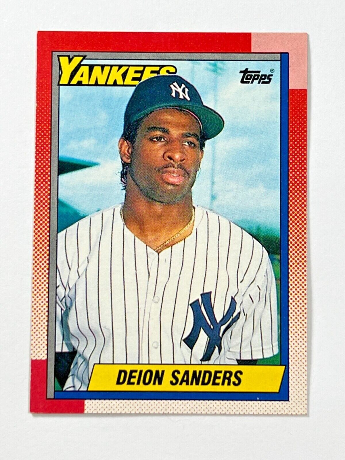 deion sanders rookie baseball card value