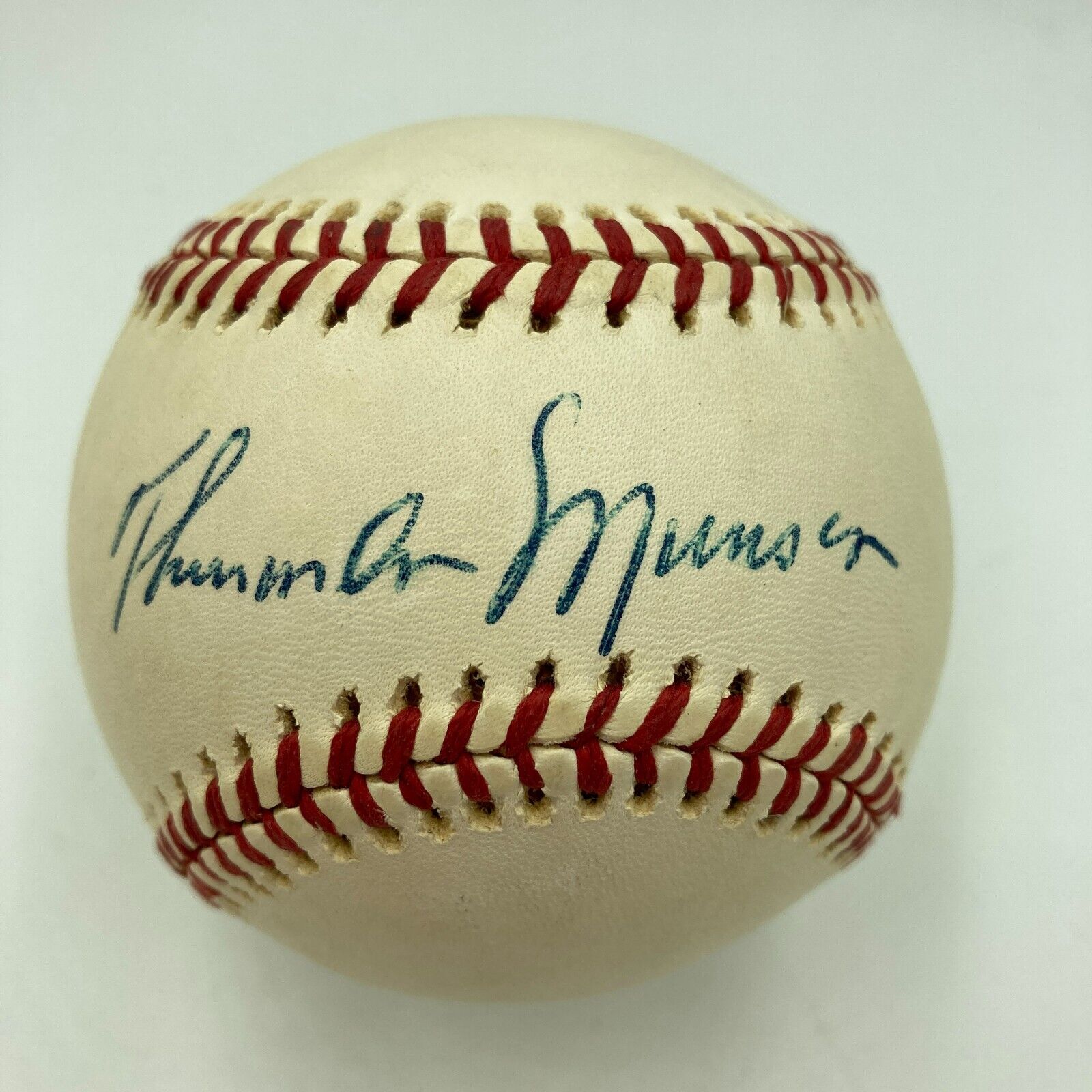 thurman munson autographed baseball