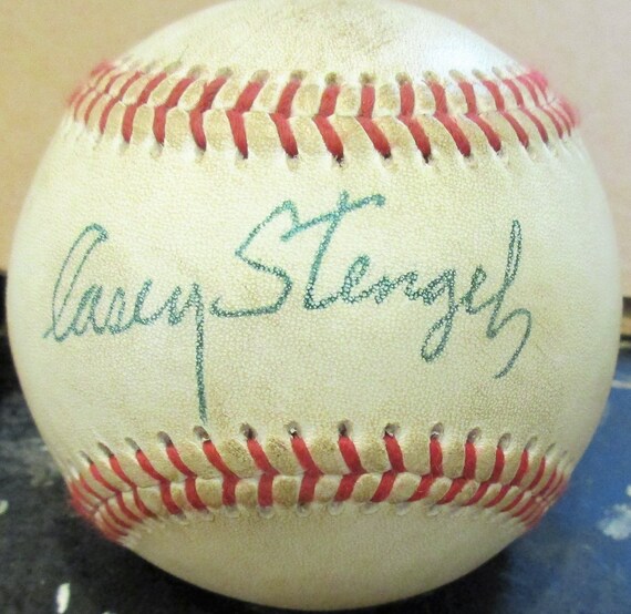 casey stengel autographed baseball