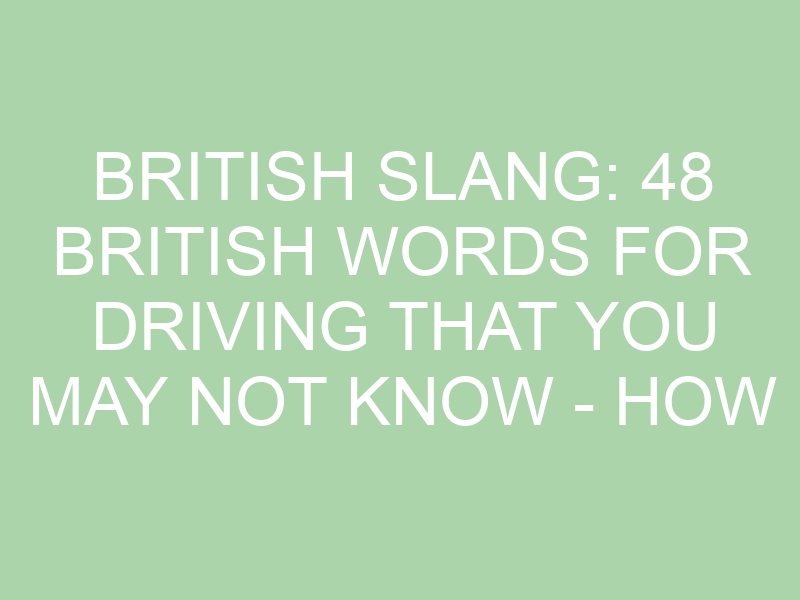 Decoding UK Sports Car Informally: Slang and Nicknames