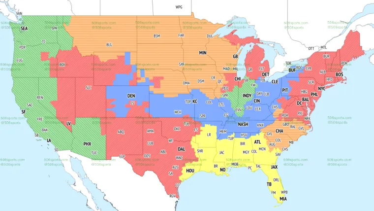 NFL Week 4 Broadcast Map: TV Listings and What Channel Your Game is on
