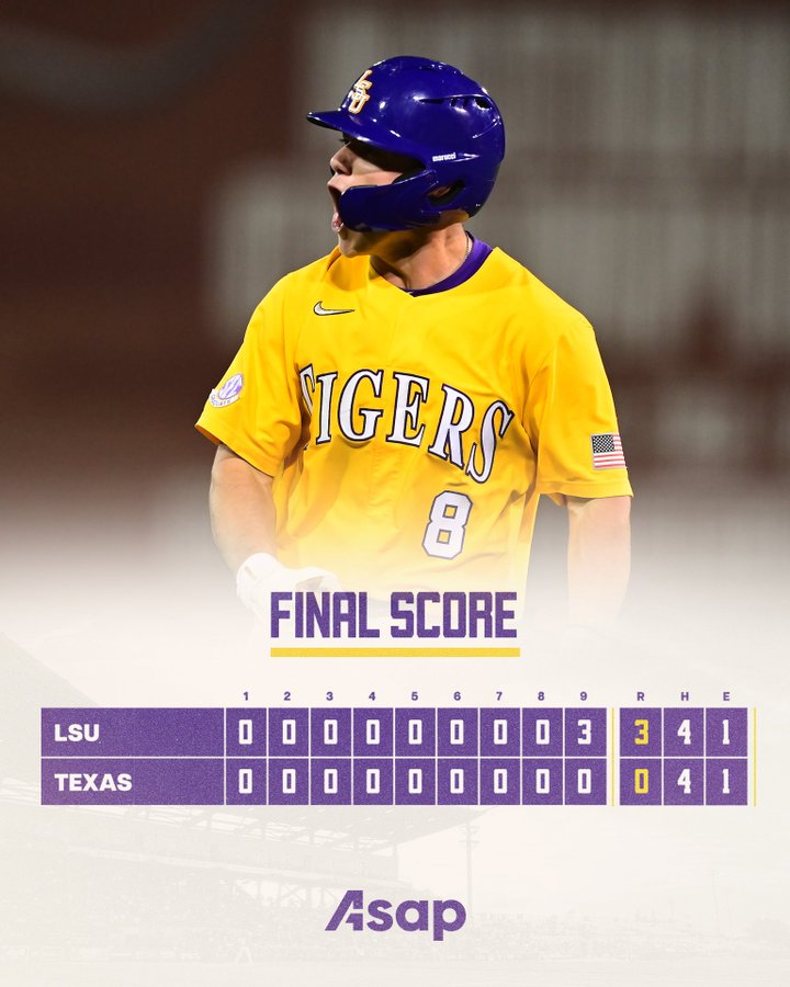 lsu vs texas baseball score