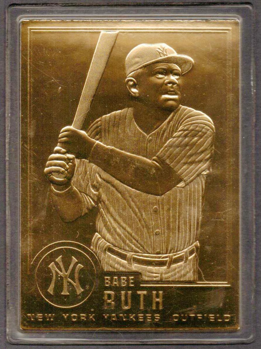 babe ruth gold baseball card value